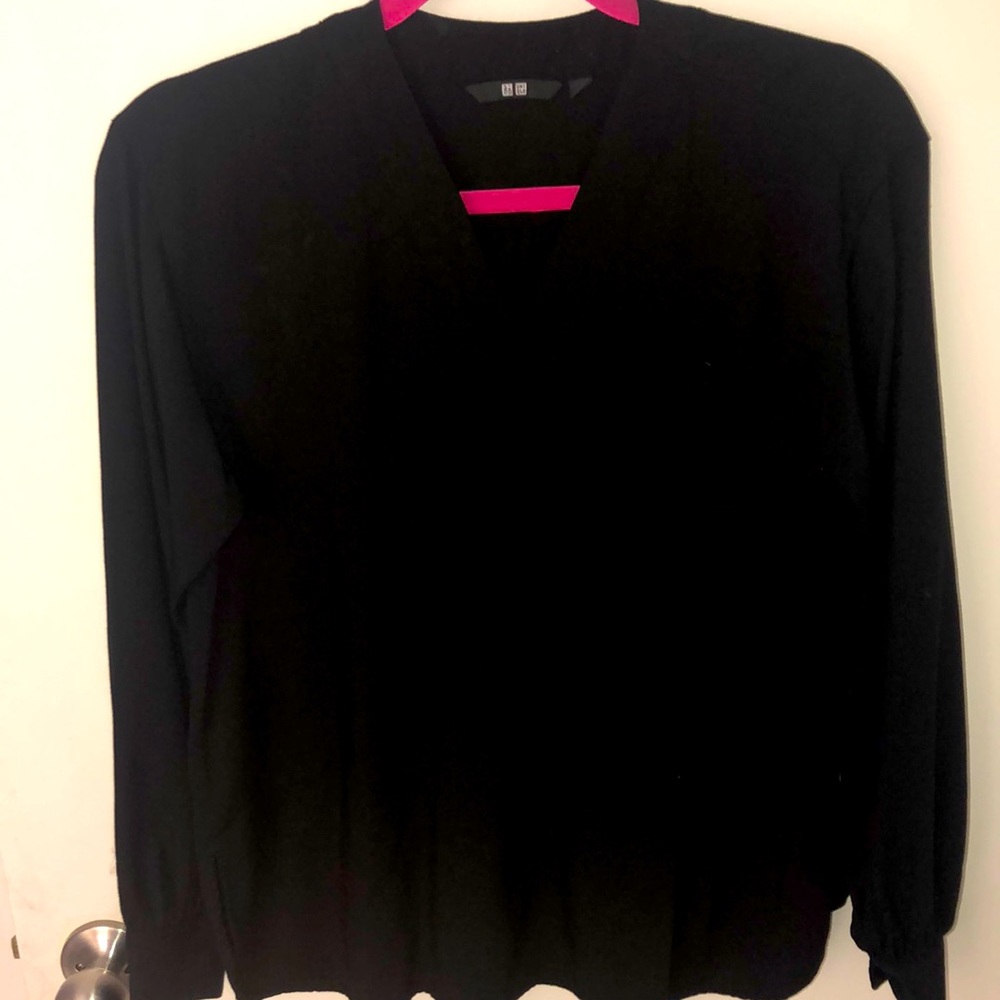 Long sleeve black blouse